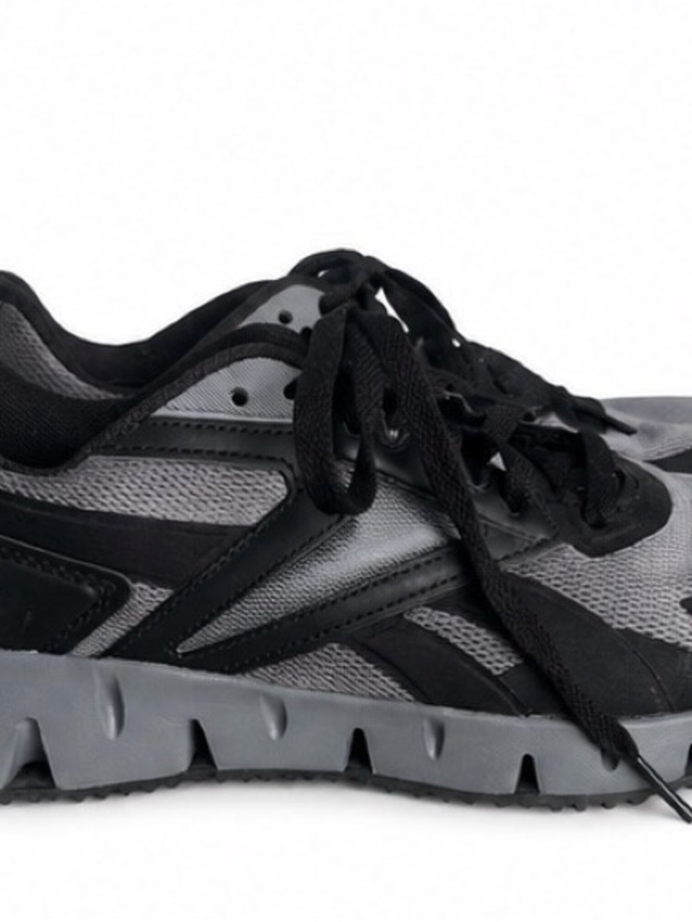 Reebok Gray & Black Youth Athletic Sneakers Running Training Shoes